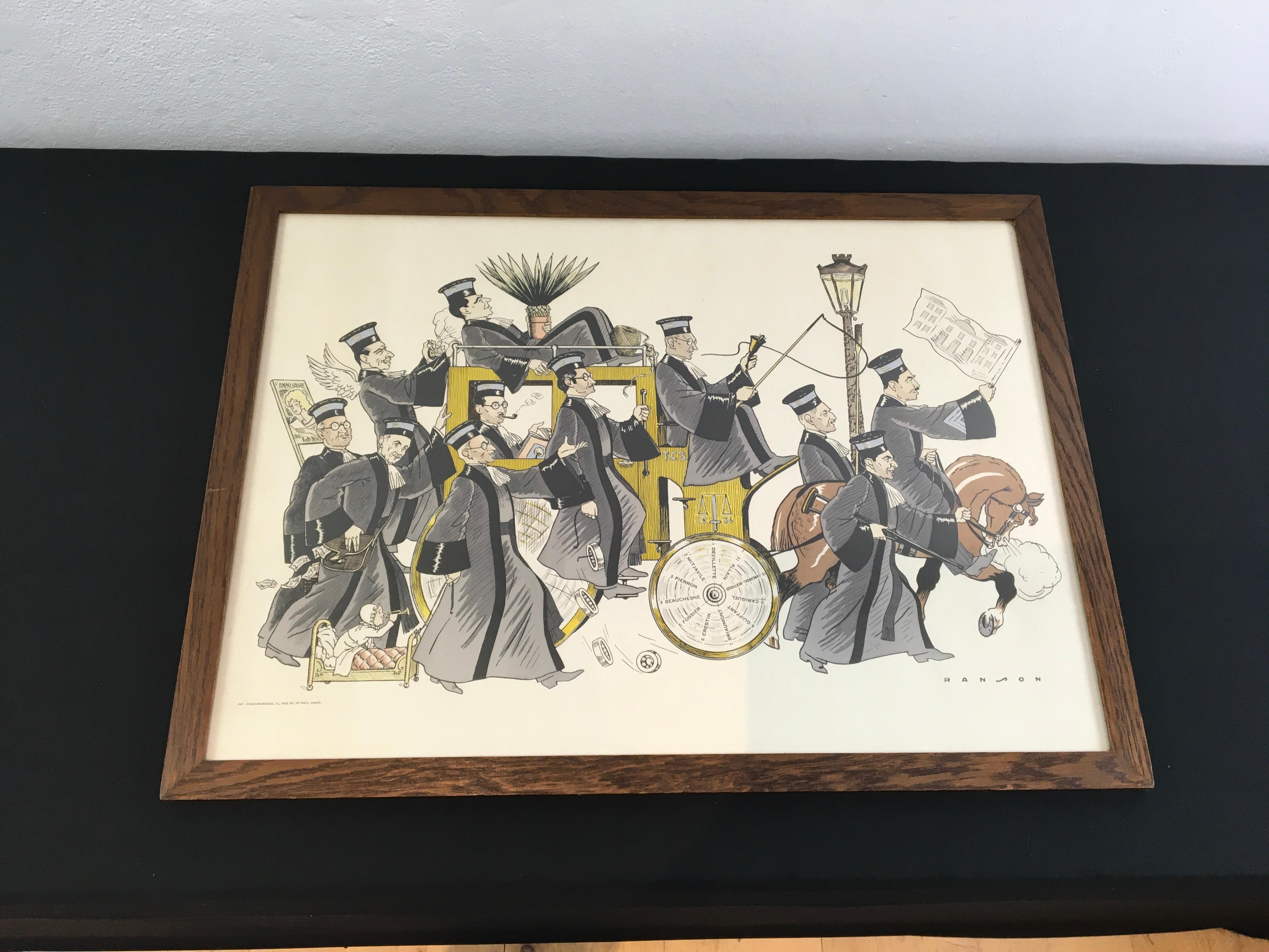René Gontran Ranson, Parade of Lawyers with Carriage, France For Sale 13