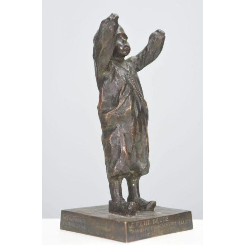 Satirical bronze against the policy of the Belgian Congo of Leopold II titled the little Belgian 