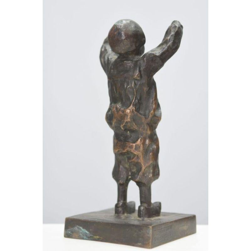 Bronze satirique belge du Congo de Léopold II intitulé Le Petit Belgique Bon état - En vente à Marseille, FR
