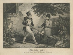 Satirical German Military Engraving of Napoleon as the Little Corporal, c1835