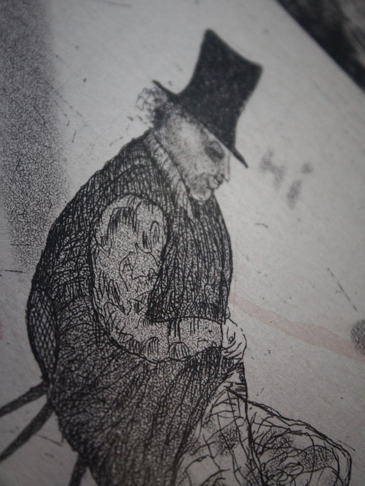 Papier Lithographie satirique de Peter Jacques « Le diable », artiste de l'Académie royale de Londres en vente