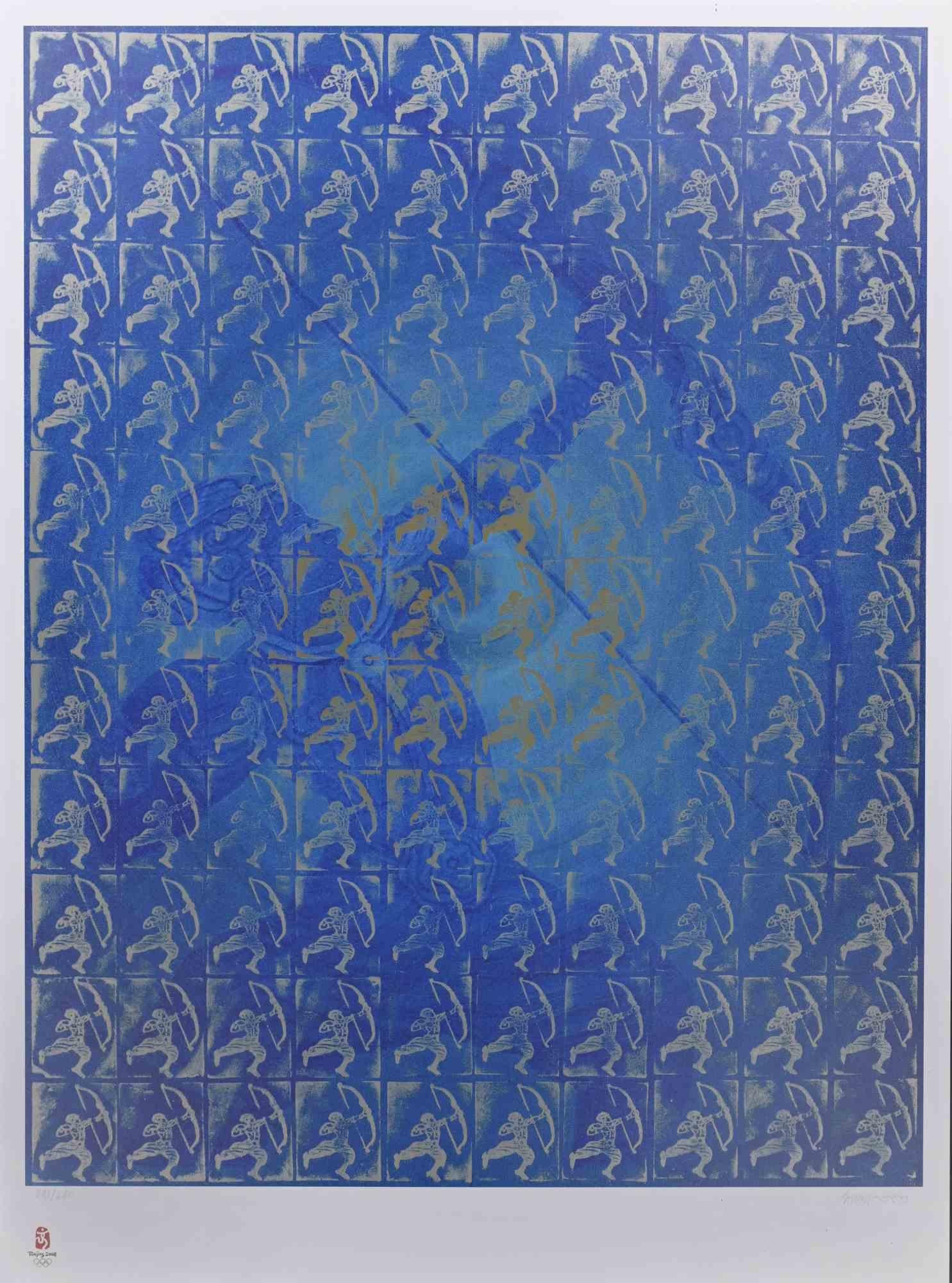 Lithograph realized by Satish Gupta in 2008.

Edition of 260 prints, belonging to the Suite " Olympic Games Beijing 2008 ".

Hand signed and numbered. 

Each work of this portfolio is recognizable by the official stamp of the Olympic Organising