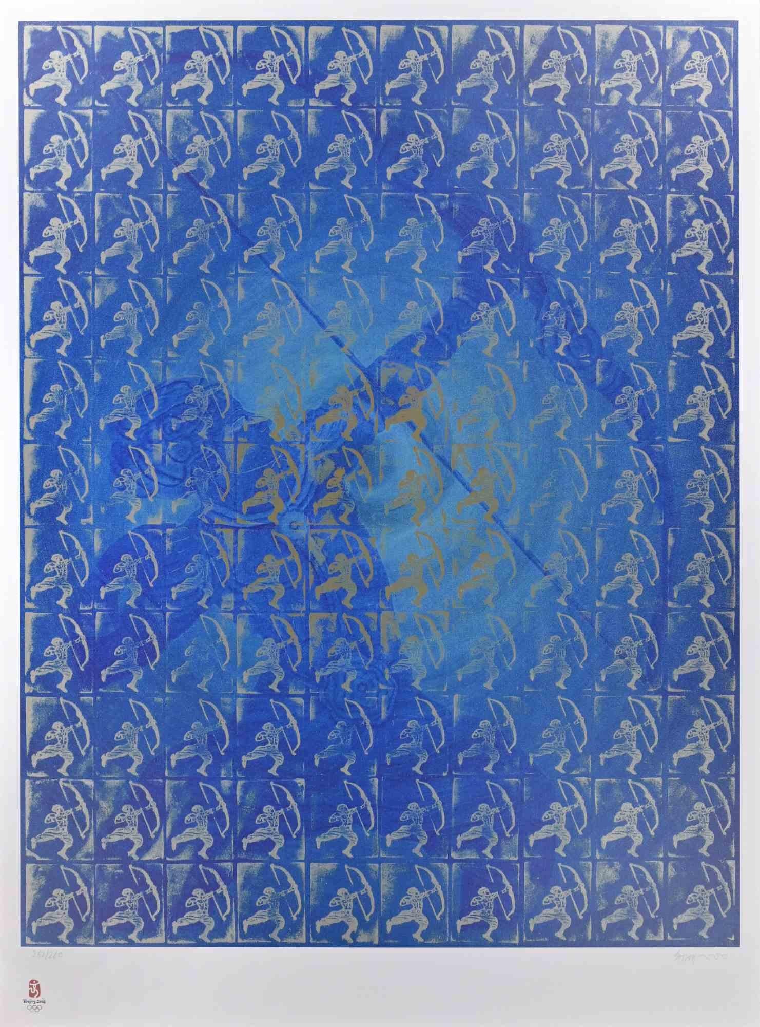 Lithograph realized by Satish Gupta in 2008.

Edition of 260 prints, belonging to the Suite " Olympic Games Beijing 2008 ".

Hand signed and numbered. 

Each work of this portfolio is recognizable by the official stamp of the Olympic Organising