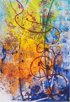 Sunset - Original lithograph, Handsigned