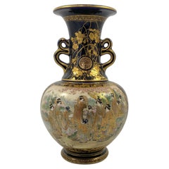 Satsuma Earthenware Vase, Kinkozan, Meiji Period