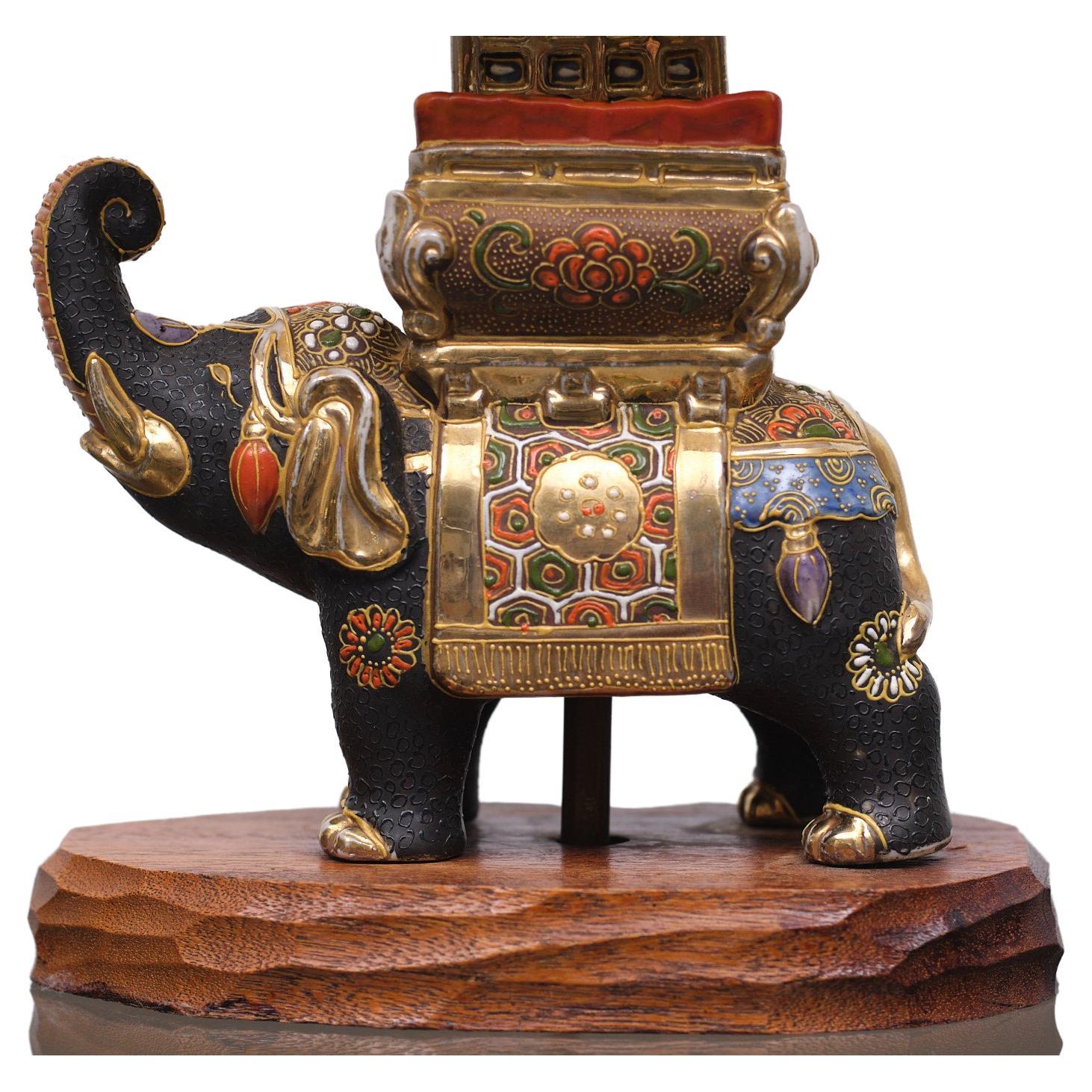 gold elephant lamp