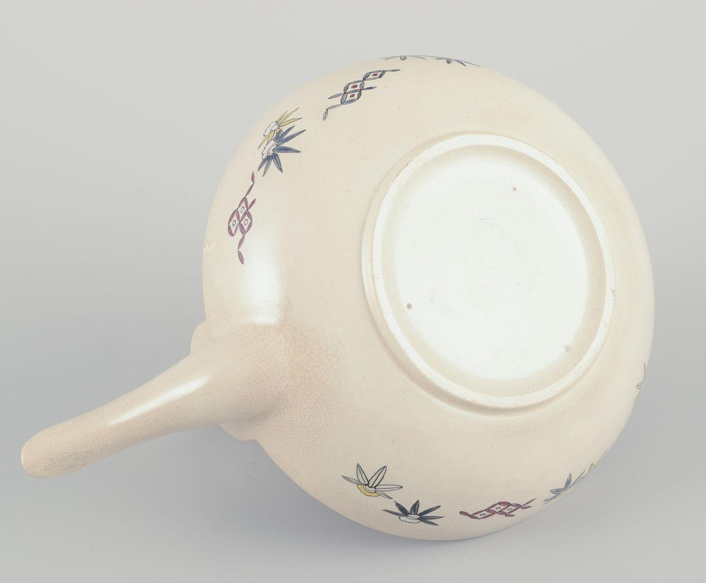 Earthenware Satsuma, Imperial Japan. Miniature teapot in earthenware. Approx. 1870s For Sale