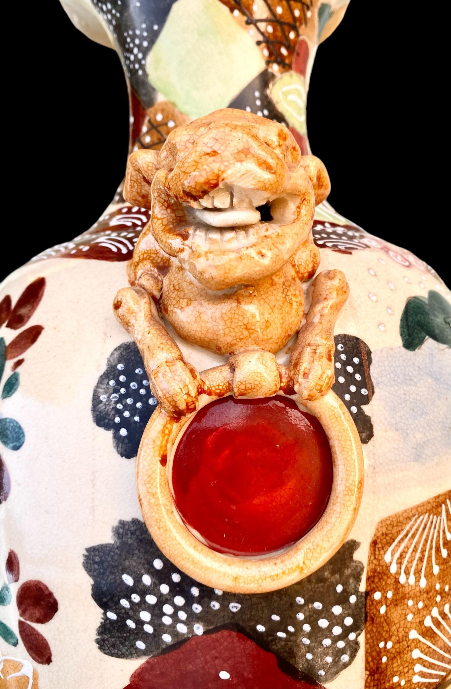 Satsuma Polychrome Painted Vase, Taisho Period (1912- 1926) 11