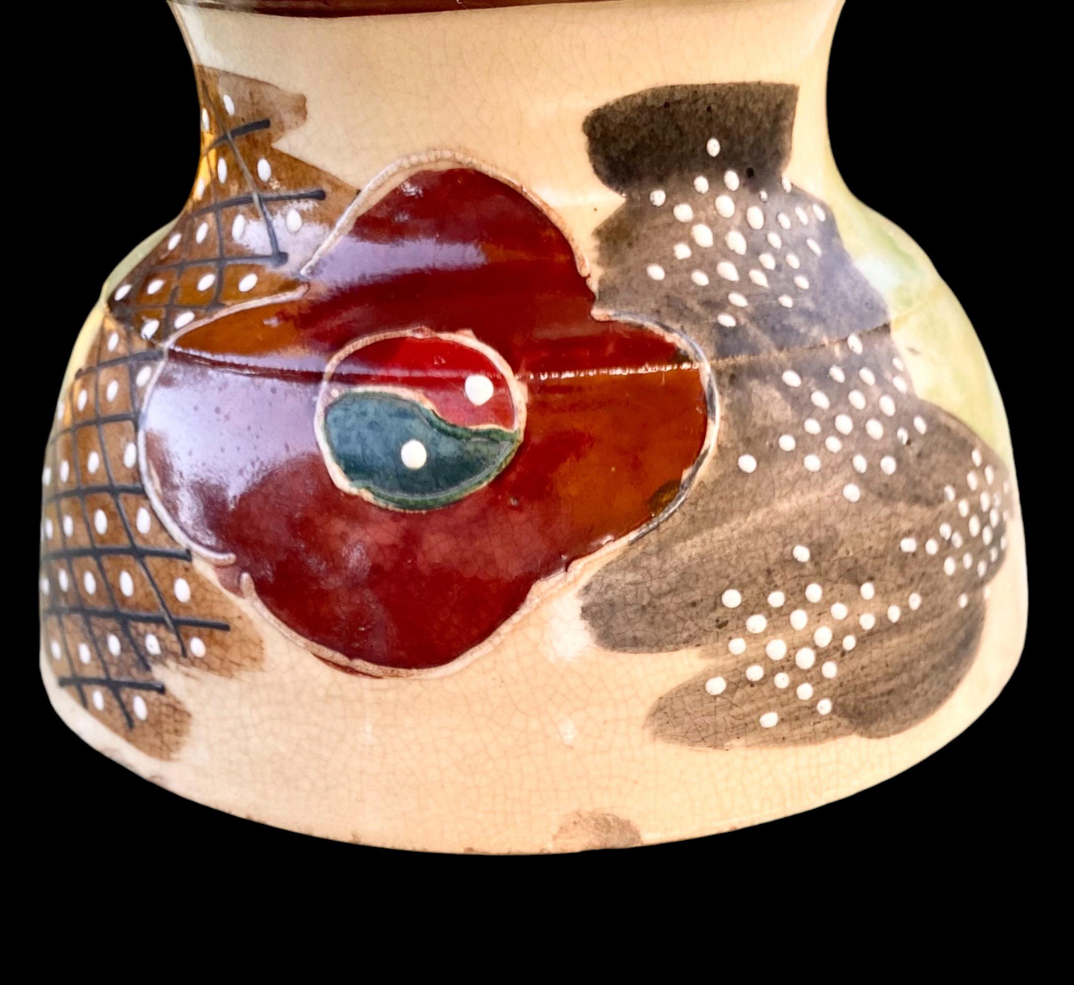 Satsuma Polychrome Painted Vase, Taisho Period (1912- 1926) 12