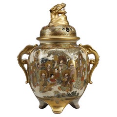 Satsuma porcelain covered perfume burner