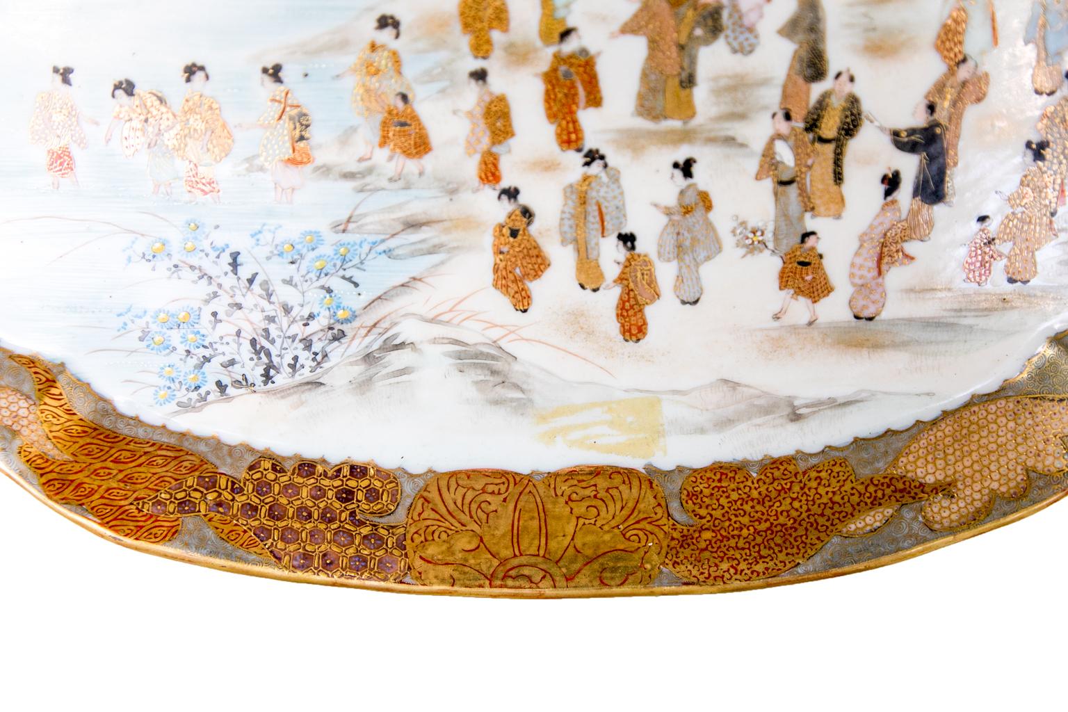 Satsuma Porcelain Tray For Sale 5
