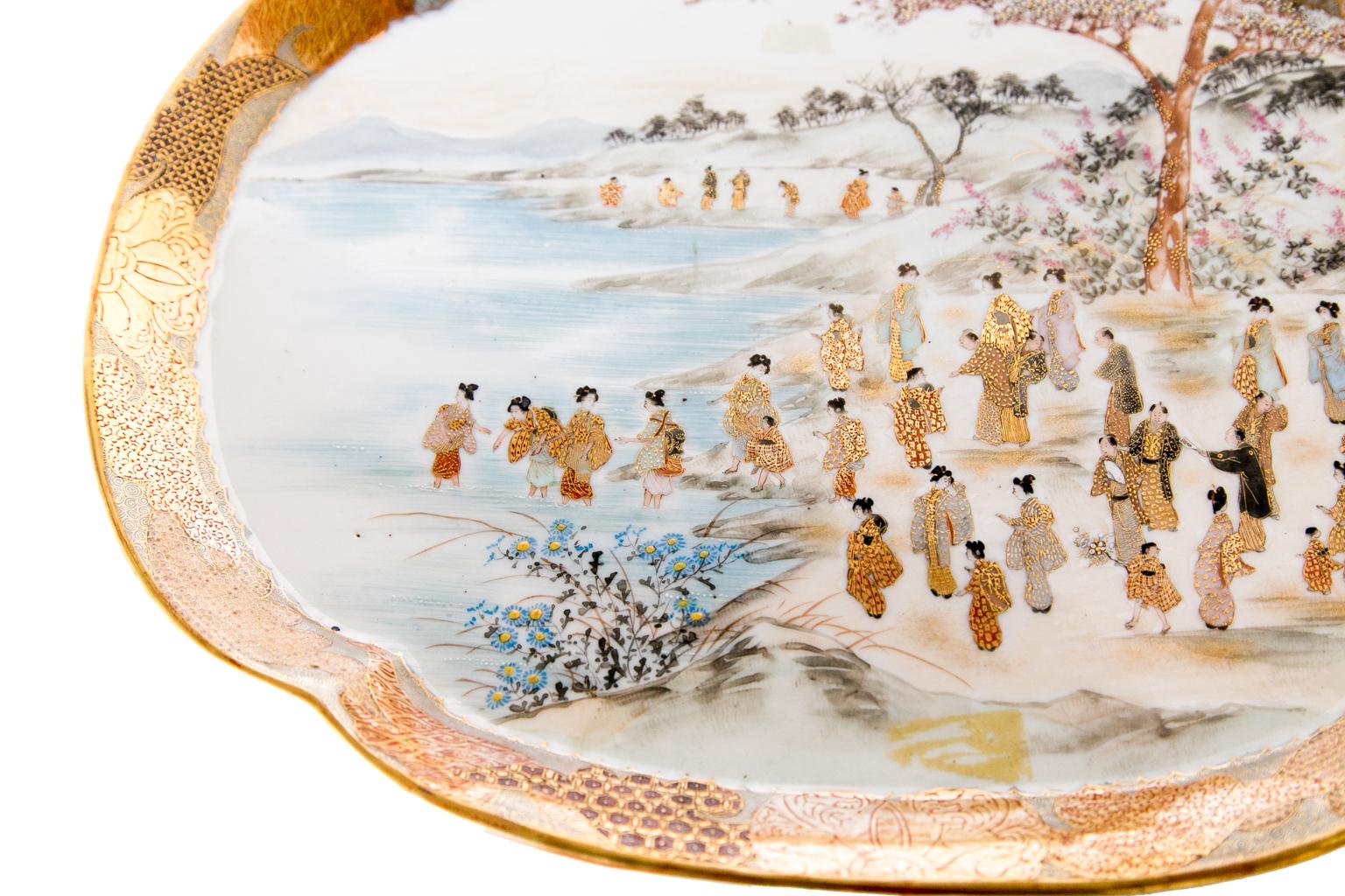 Satsuma Porcelain Tray For Sale 3
