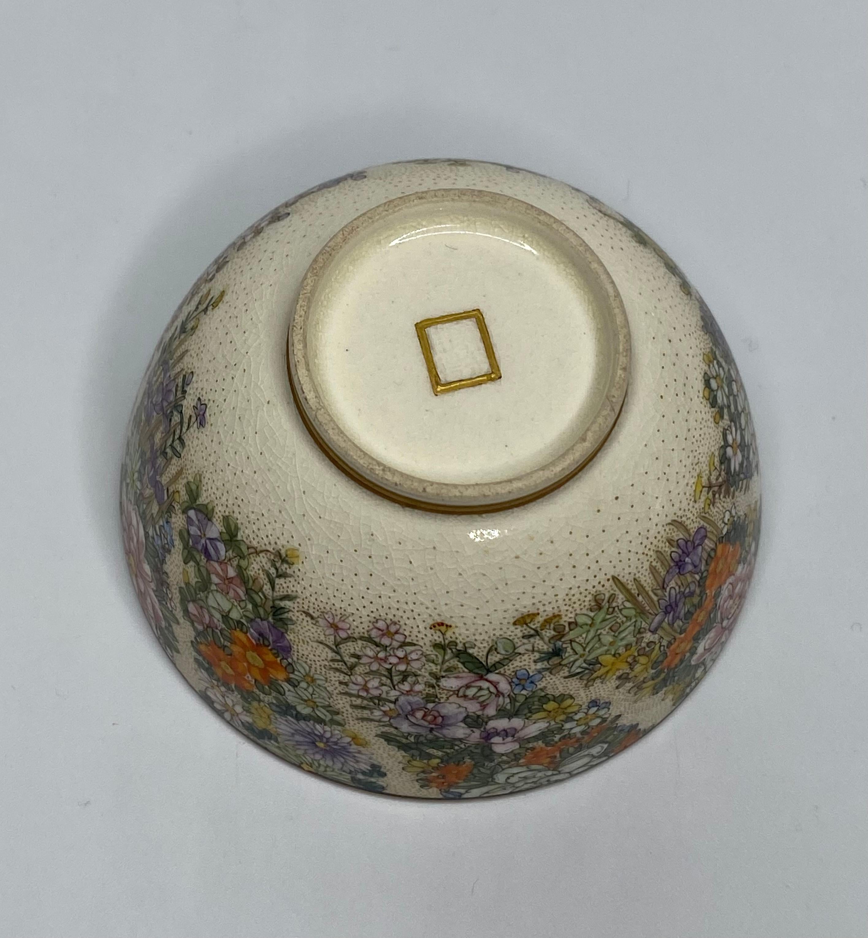 Satsuma pottery bowl, ‘Millefleur’, Kinkozan, Meiji Period. 4