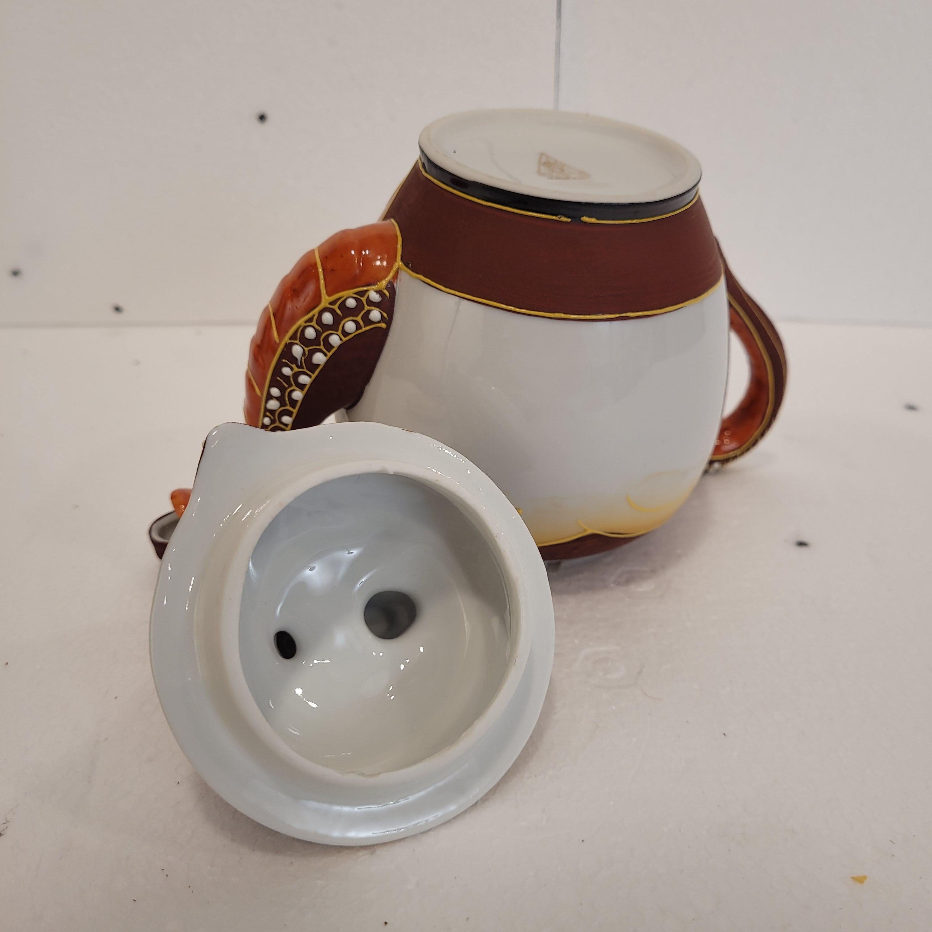 Satsuma Red Gold Blue Satsuma Porcelain Tea Set, Nakasima Japan For Sale 3