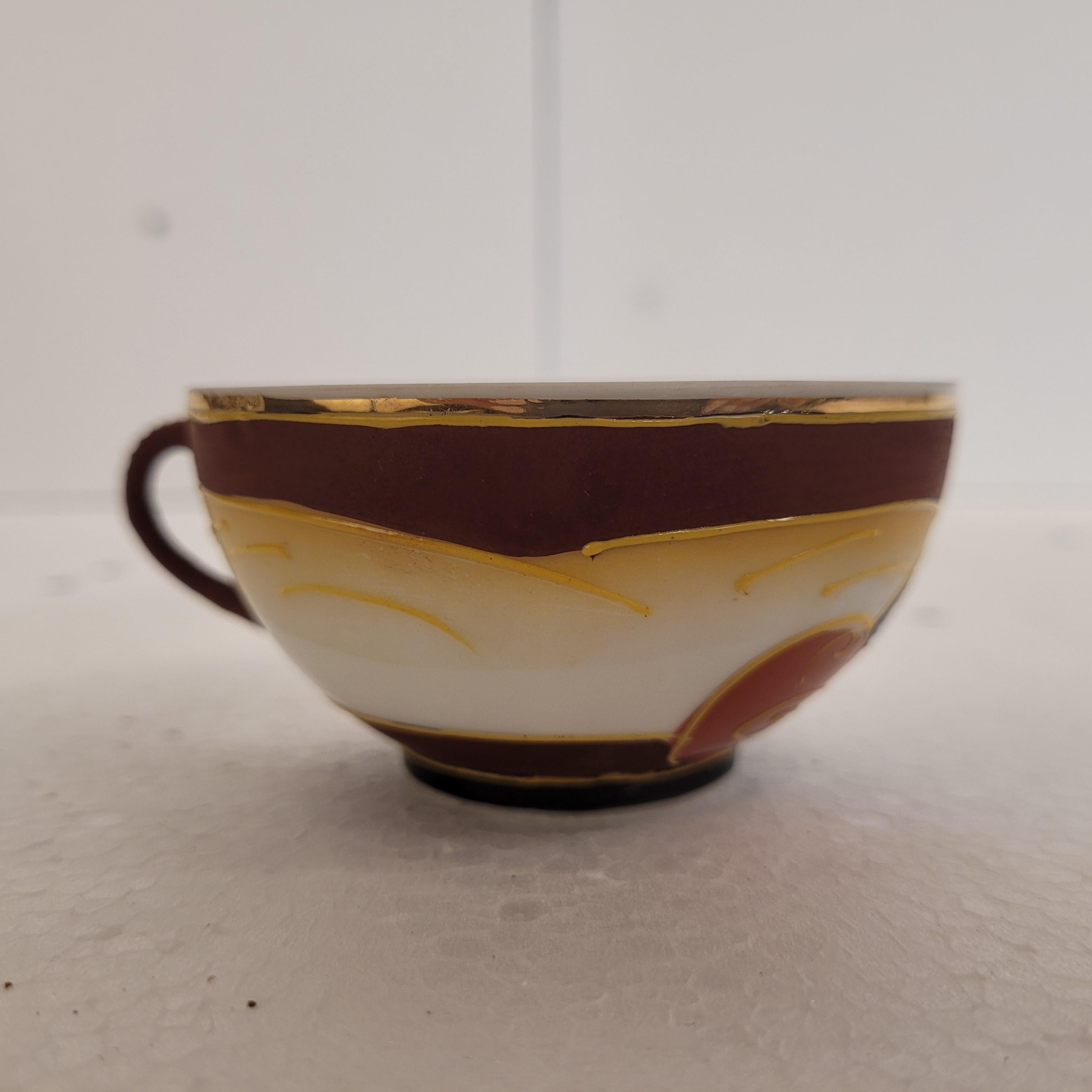 Satsuma Red Gold Blue Satsuma Porcelain Tea Set, Nakasima Japan For Sale 6