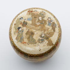 Satsuma, Tea Caddy, Meiji Period, Antique Japanese Porcelain, Japanese Ceramics