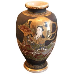 Vintage Satsuma Vase, Late 19th-Early 20th Century