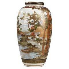 Satsuma Vase with Landscape Decoration, Japan