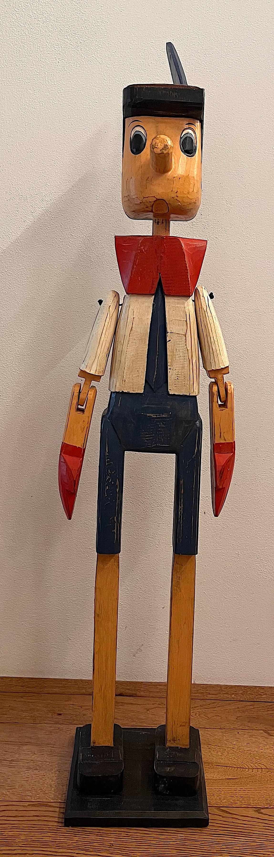 Modern Satua di Pinocchio di grandi dimensioni anni '70