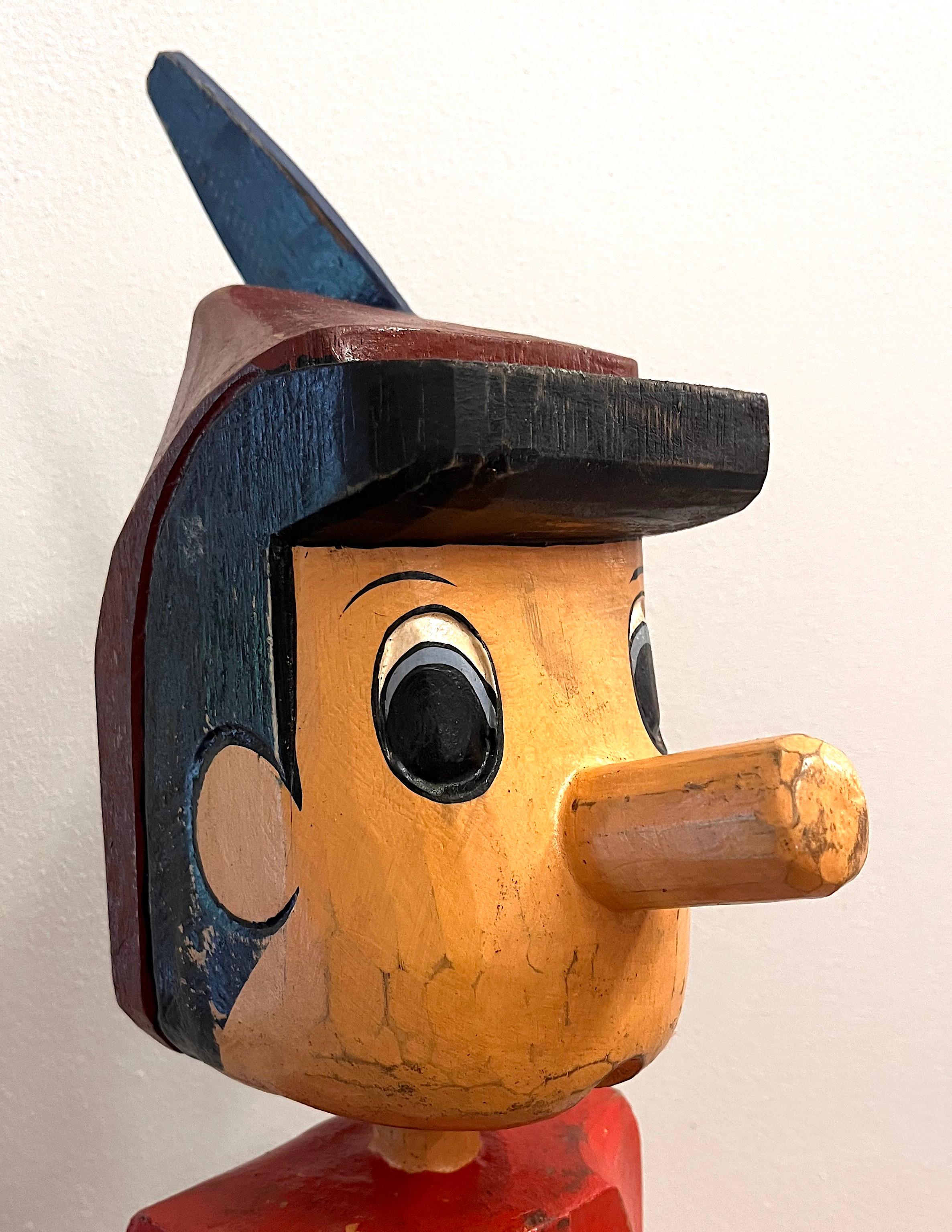Mid-20th Century Satua di Pinocchio di grandi dimensioni anni '70