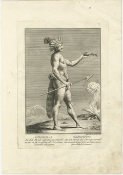 Saturiova: The Warrior King of Florida Performing a Ritual Sacrifice, c.1790