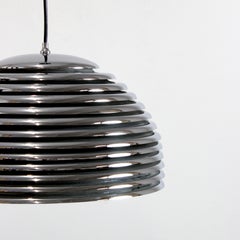 “Saturn” ceiling lamp in chromed metal - designer Kazuo Motozawa - for Staff