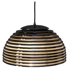 “Saturn” ceiling lamp in chromed metal - designer Kazuo Motozawa - for Staff