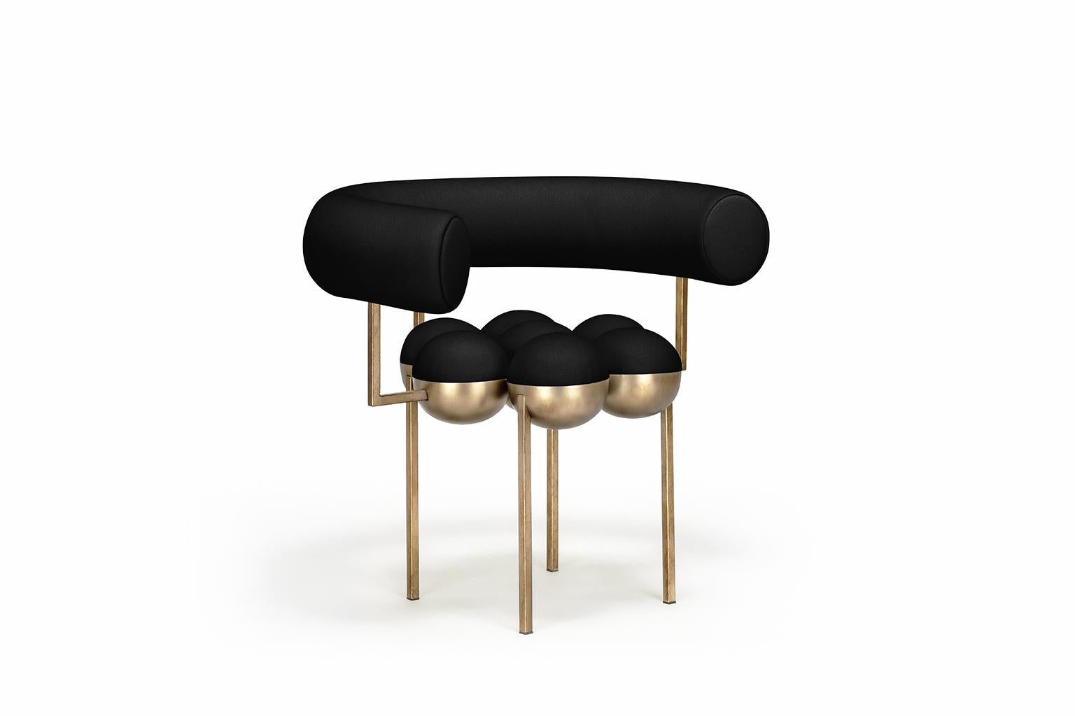 Italian Saturn Chair, Black and Bronze by Bohinc Studio Duplex Exclusive