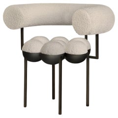 Saturn Cream Bouclé Chair by Bohinc Studio