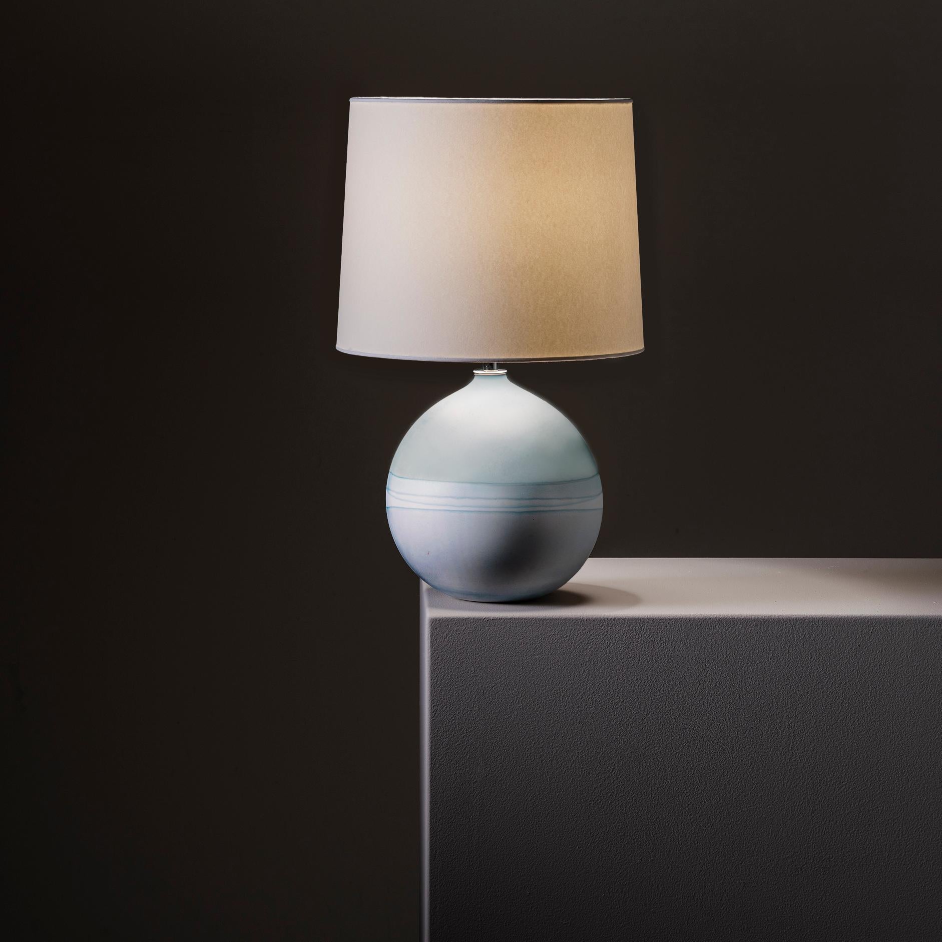 American Saturn Lamp in Mint and Grey by Elyse Graham For Sale