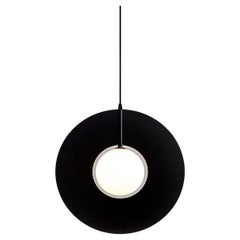 SATURN - Modern light fixture, black color, metal and glass