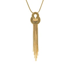Saturn Necklace, 22 Carat Yellow Gold on Brass