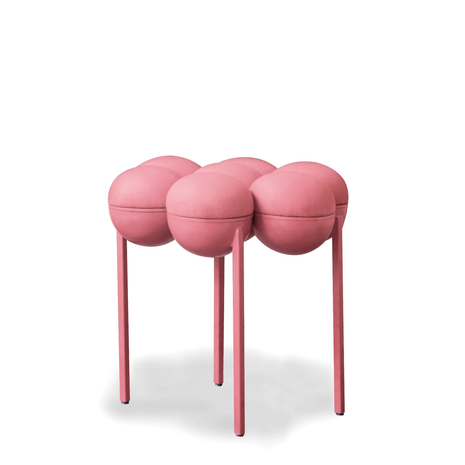 pink pouffe