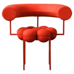 Saturn Red Wool Chair by Bohinc Studio