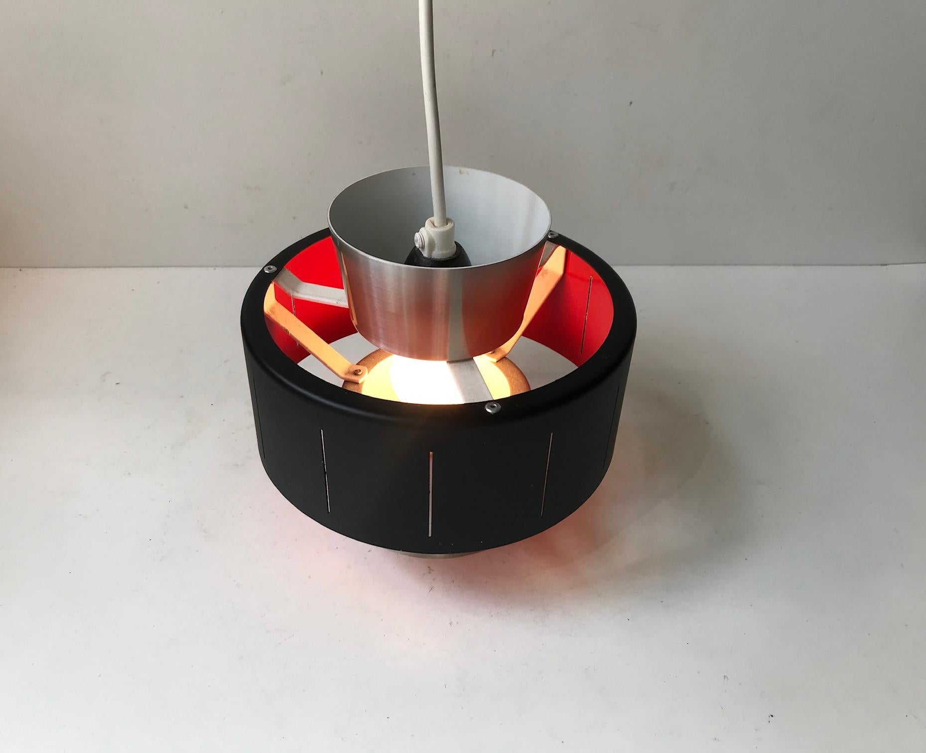 Late 20th Century Saturn, Space Age Pendant Lamp from Vitrika, Denmark, 1970s For Sale