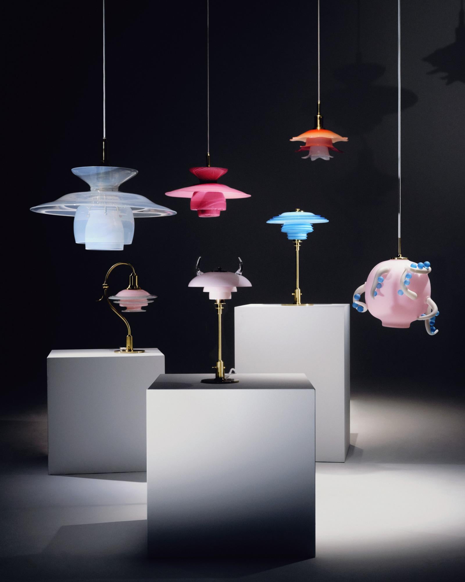 Blown Glass Saturn table lamp by Home in Heven for Louis Poulsen