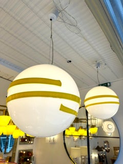 Lampe à suspension Saturne Ball de Murano par Murano Due, Italie, années 1990