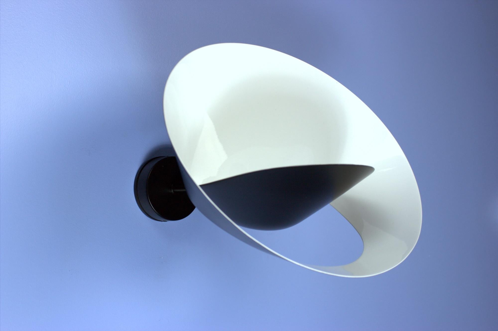 Mid-Century Modern Serge Mouille - Saturn Sconce in White or Black For Sale