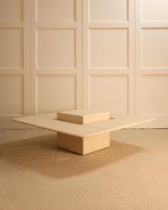 Saturne travertine coffee table - Berraldacci