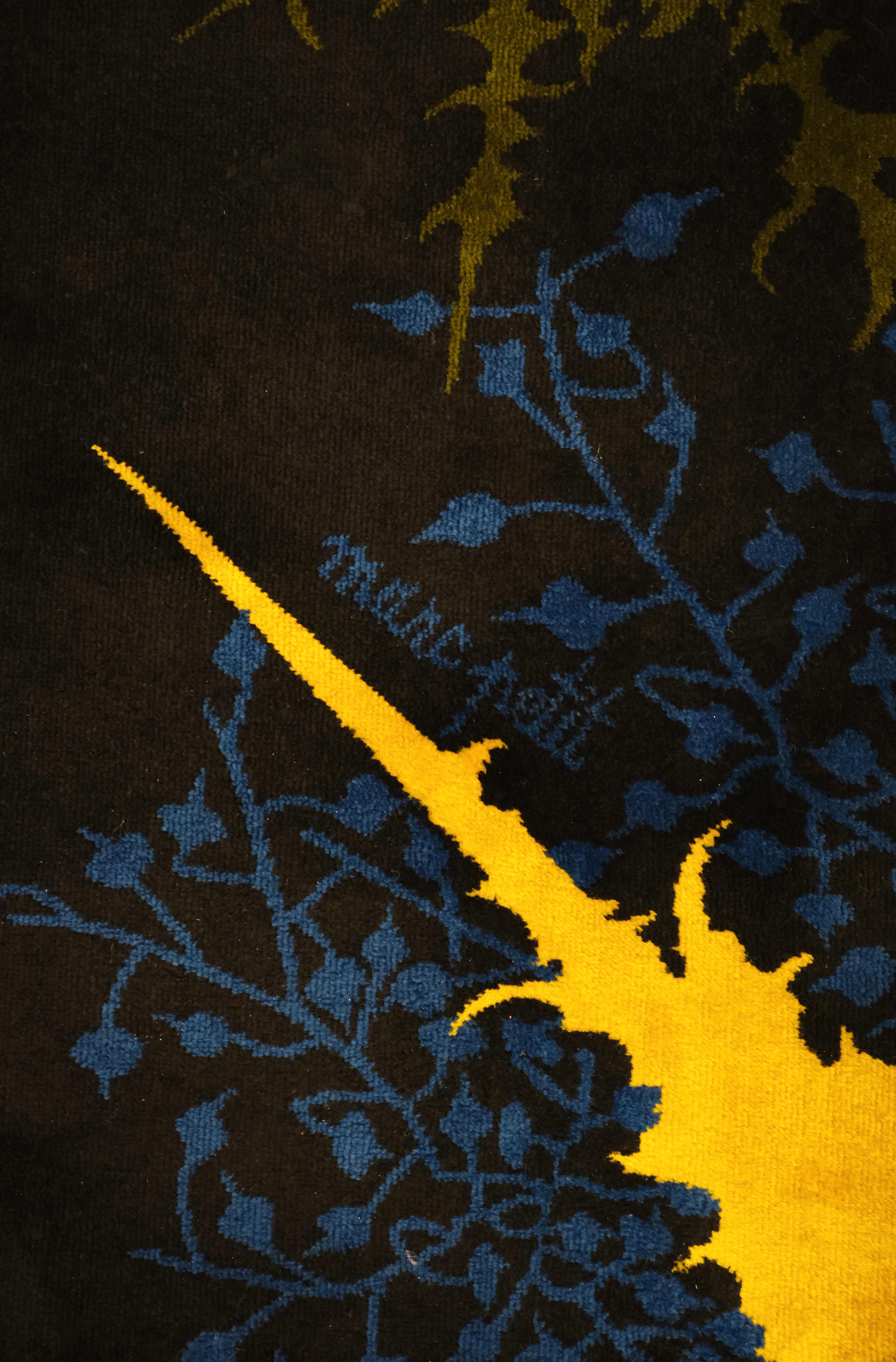 Alfombra de lana Saturne XXL, de Marc Petit para Saint-Frères, De Leers, Francia, años 60 en venta 3