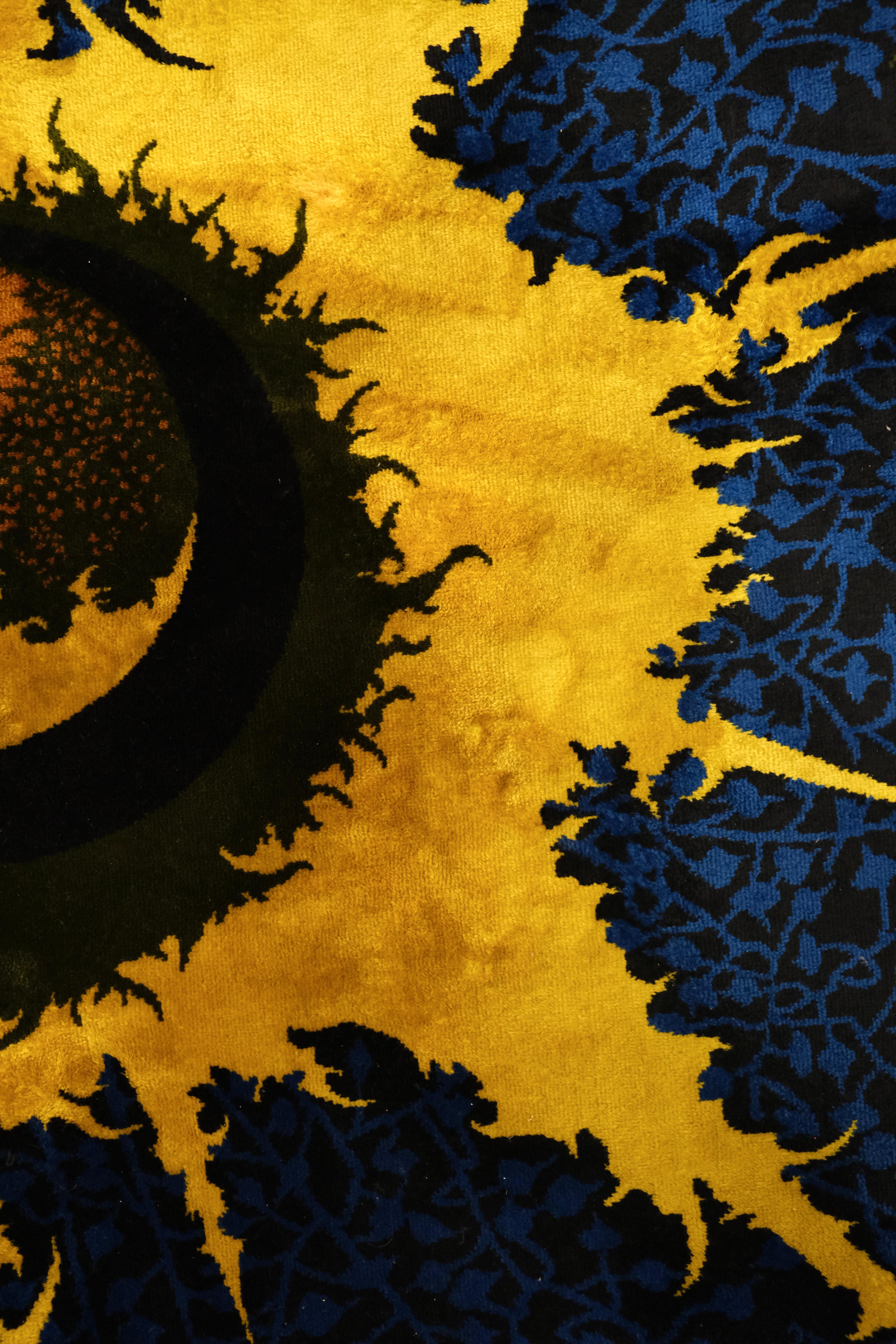 Alfombra de lana Saturne XXL, de Marc Petit para Saint-Frères, De Leers, Francia, años 60 en venta 6
