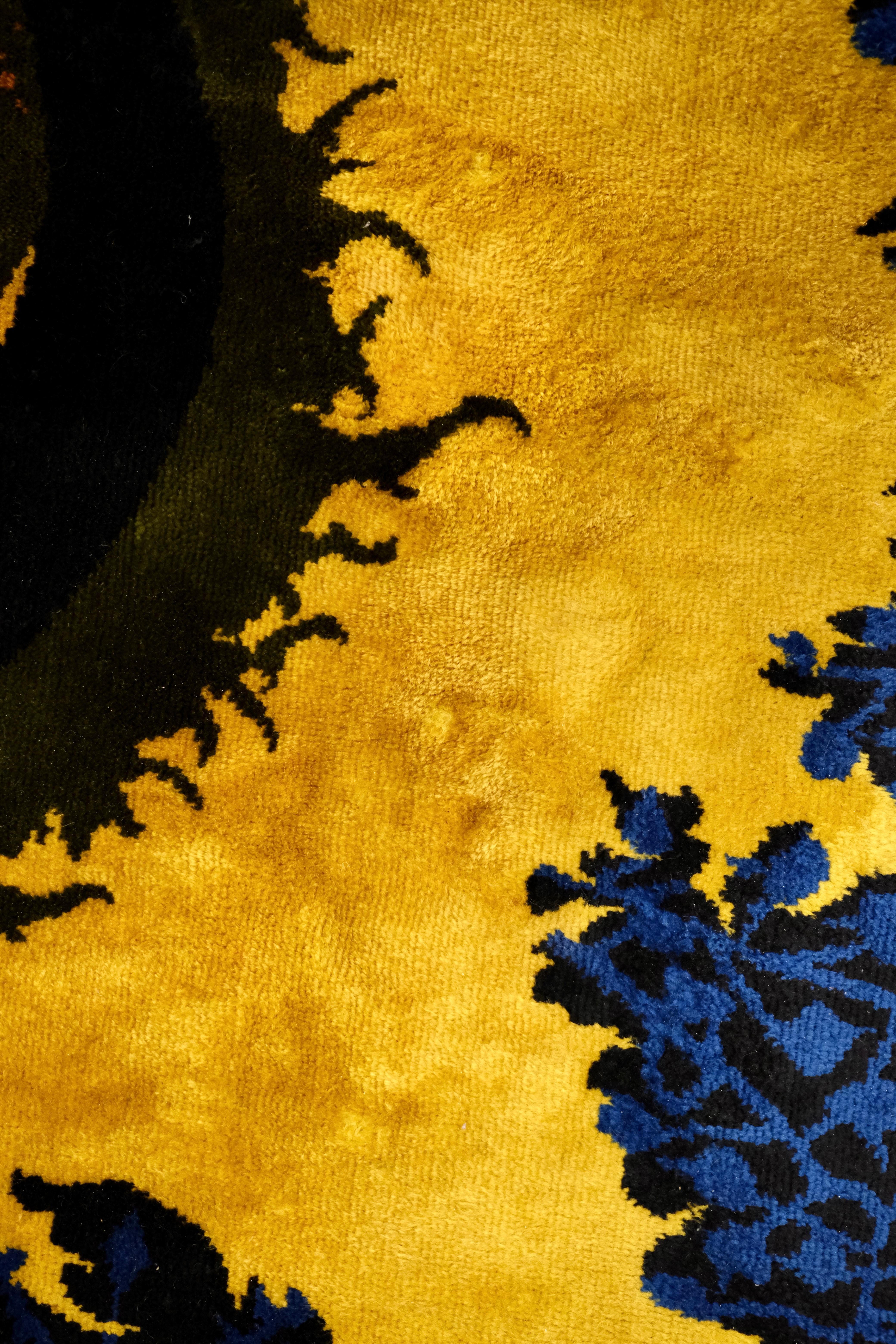 Alfombra de lana Saturne XXL, de Marc Petit para Saint-Frères, De Leers, Francia, años 60 en venta 10