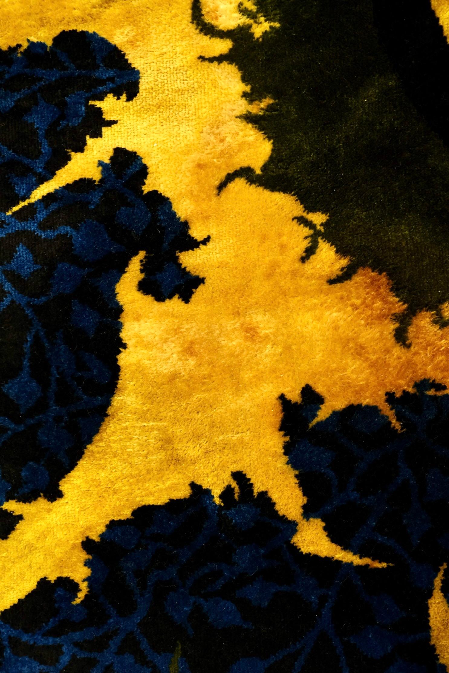 Alfombra de lana Saturne XXL, de Marc Petit para Saint-Frères, De Leers, Francia, años 60 en venta 12