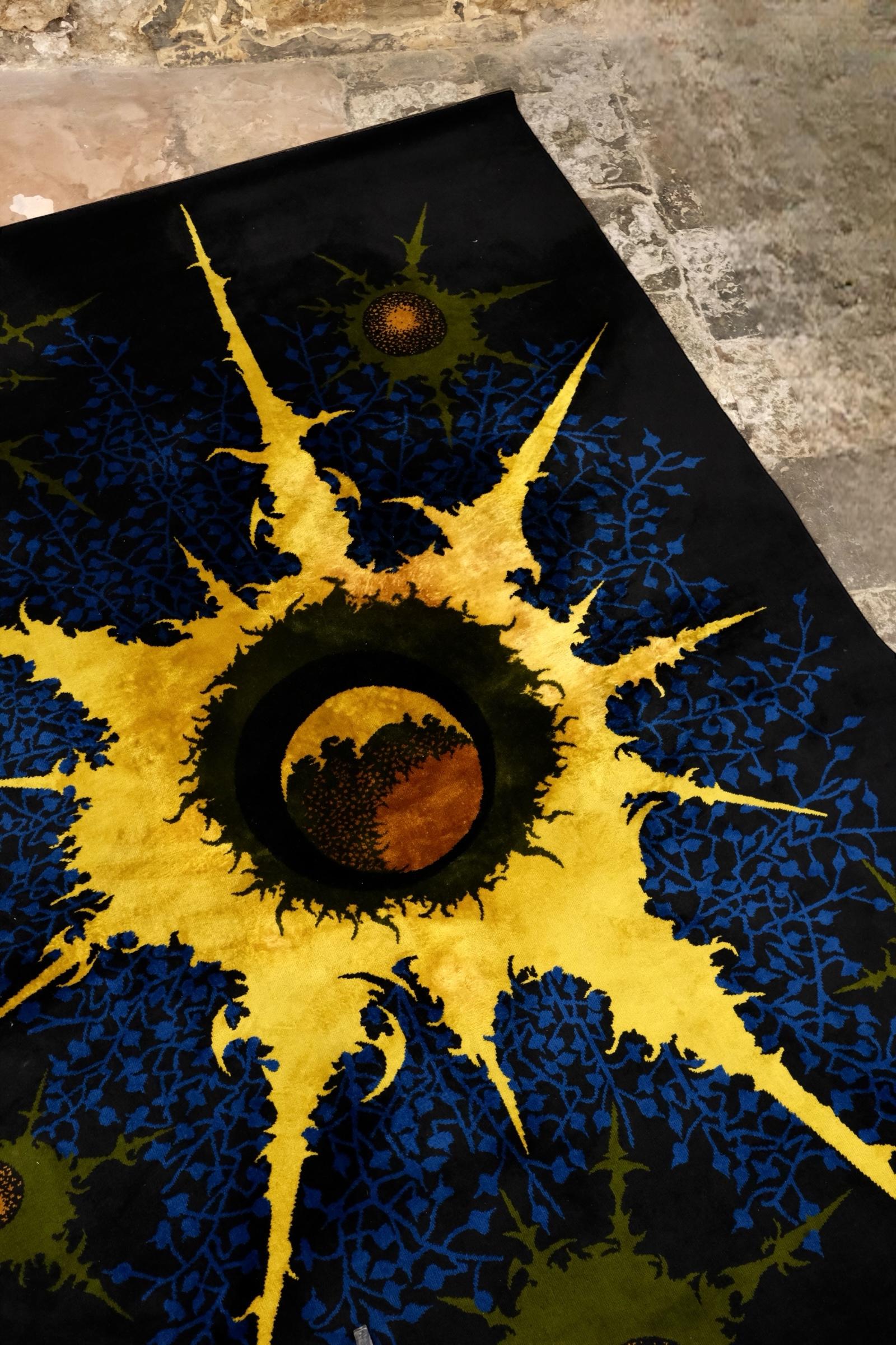 Alfombra de lana Saturne XXL, de Marc Petit para Saint-Frères, De Leers, Francia, años 60 mediados del siglo XX en venta