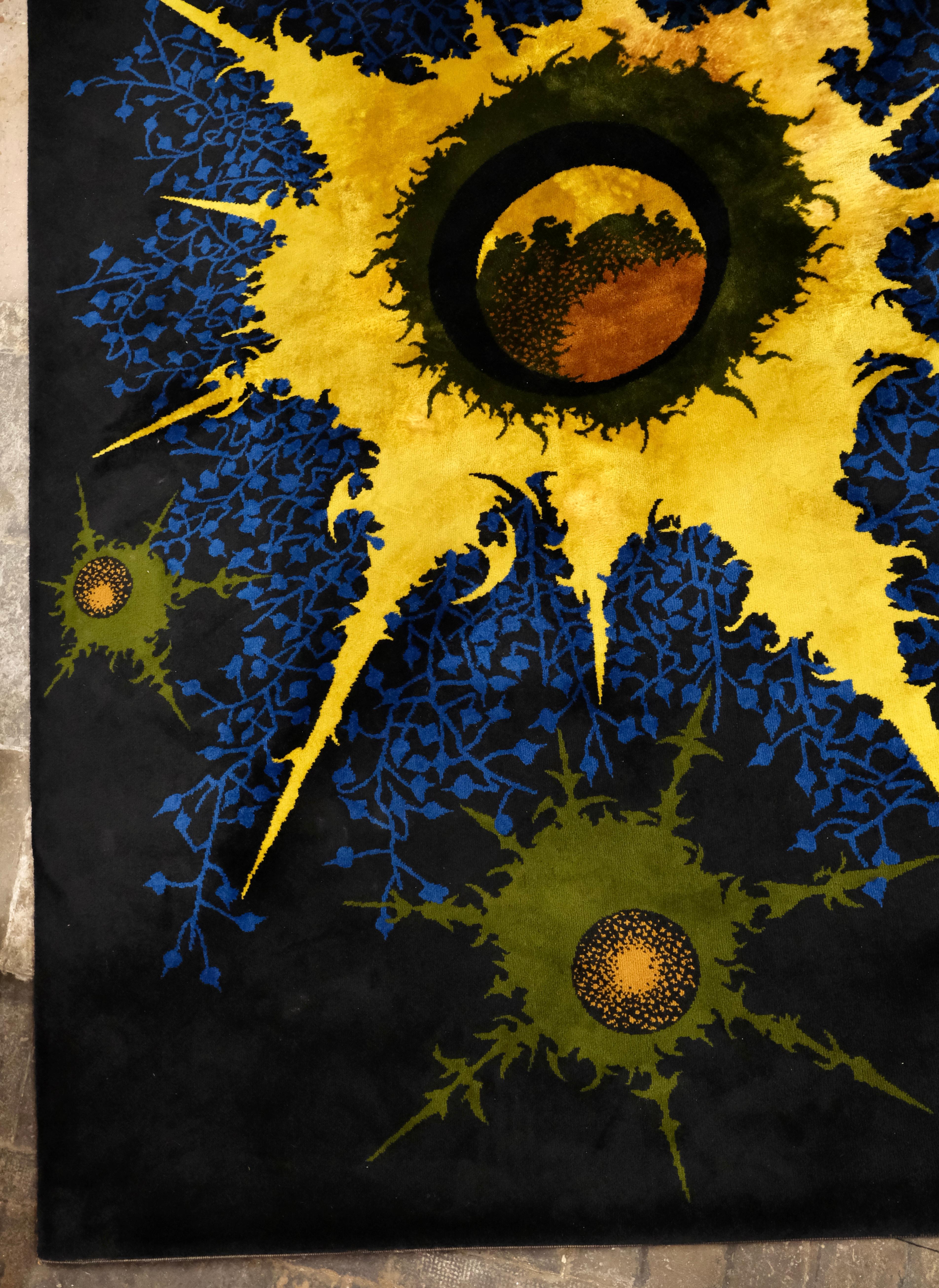 Alfombra de lana Saturne XXL, de Marc Petit para Saint-Frères, De Leers, Francia, años 60 en venta 2