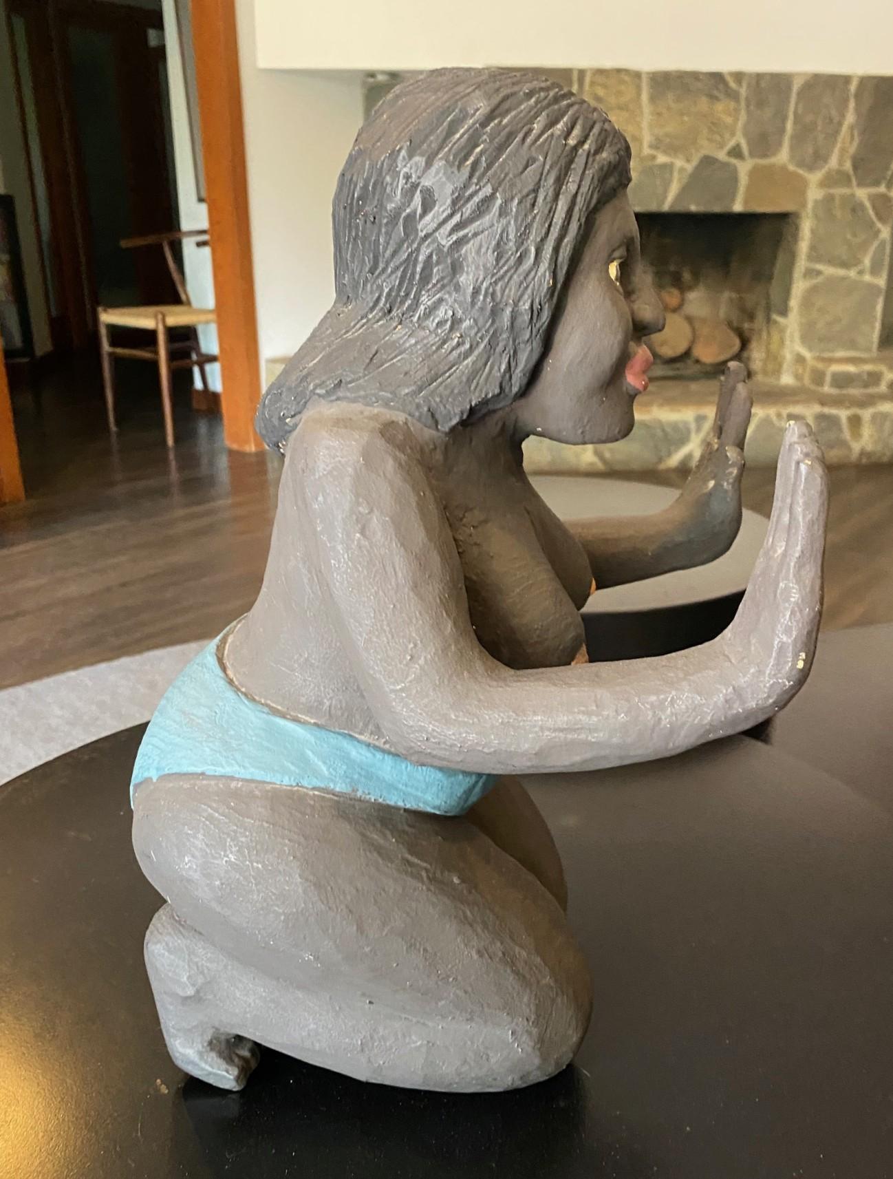 Sculpture d'art populaire cubain signée Saturnino Portuonda Pucho Odio en vente 5
