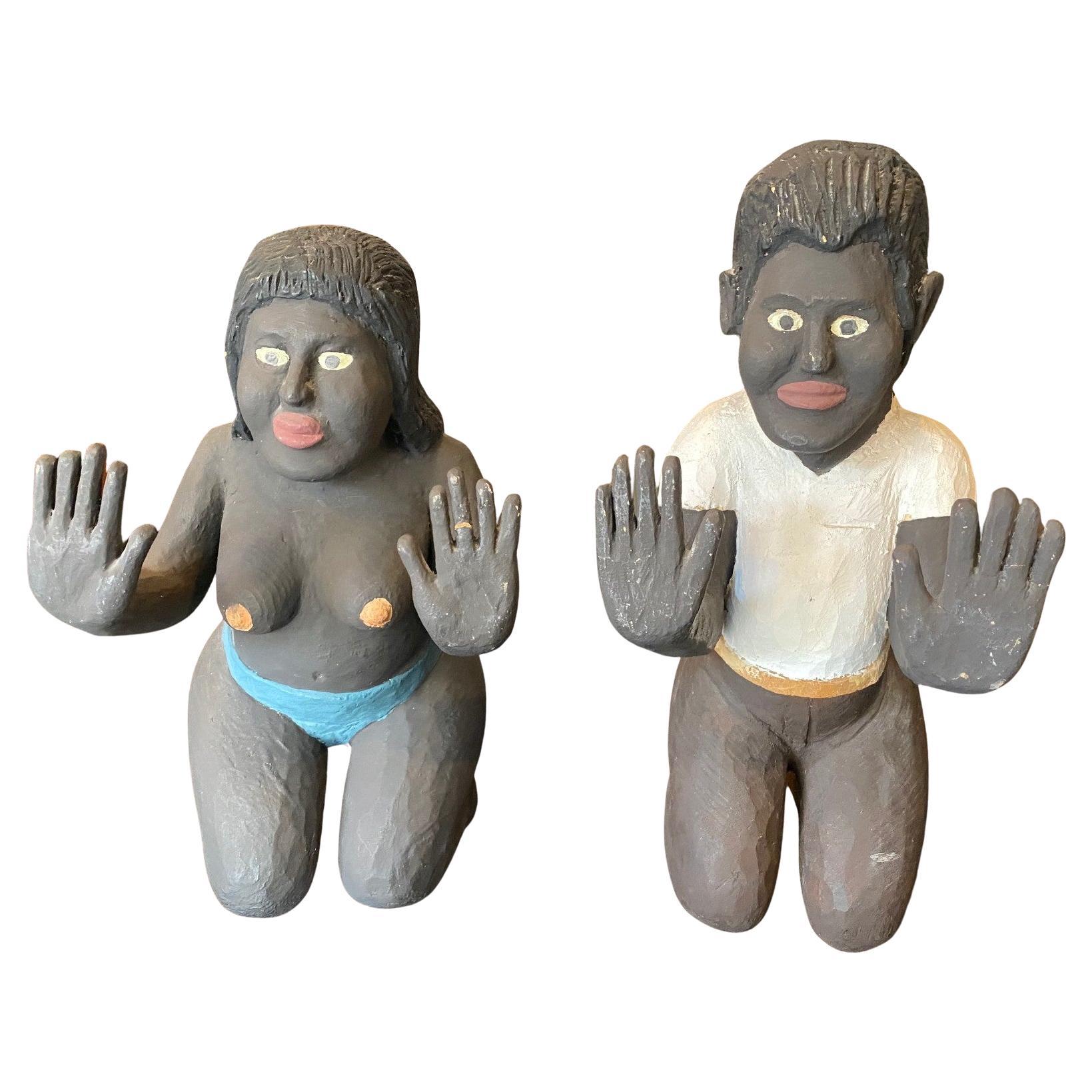 Sculpture d
art populaire cubain signée Saturnino Portuonda Pucho Odio