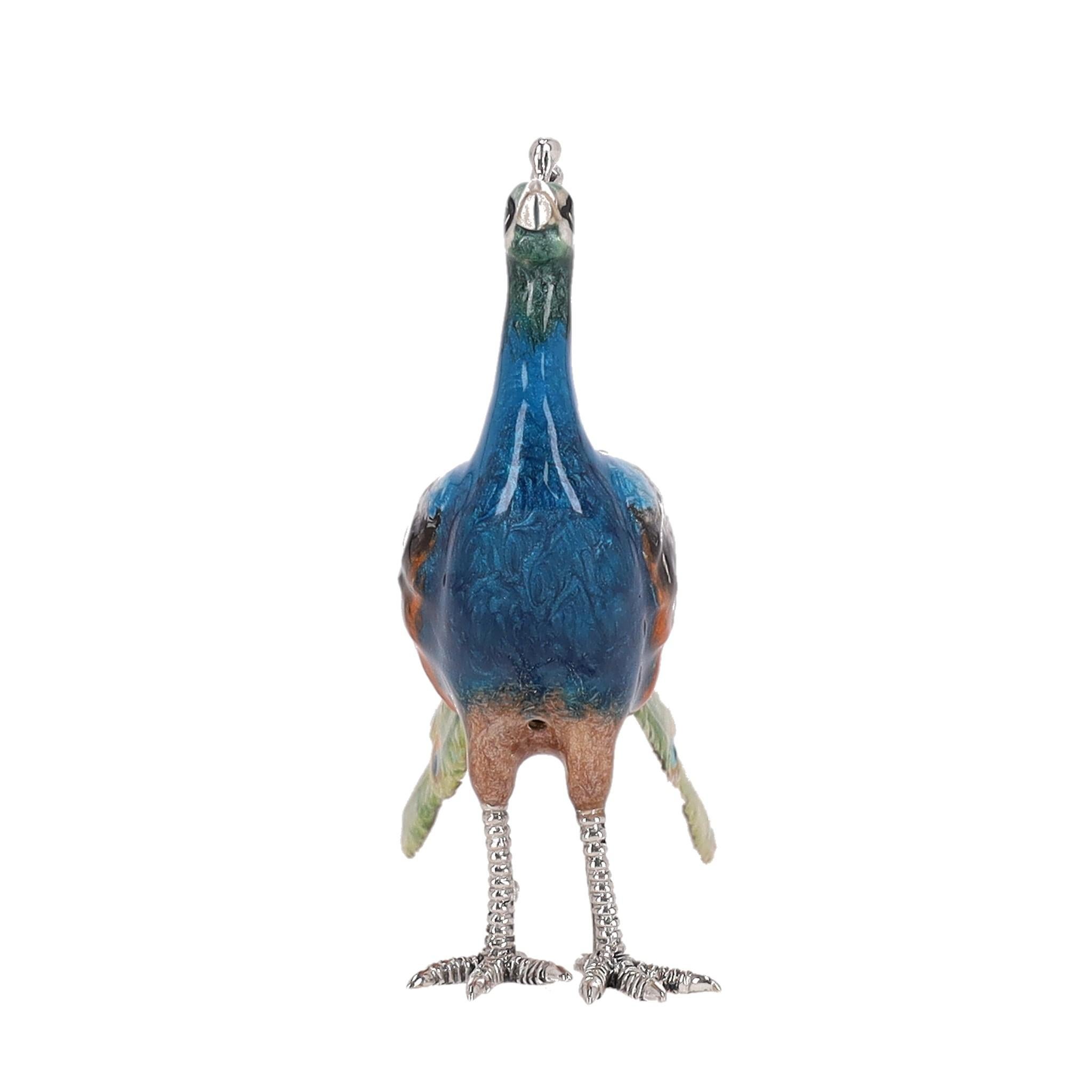 Artículo de colección - Adorno de pavo real de plata de ley 925 esmaltado a mano Saturno

Adorno de pavo real de plata fabricado en Italia con plata de ley 925 y pintado a mano con esmalte.

Recubierto de laca para protegerlo y evitar que se