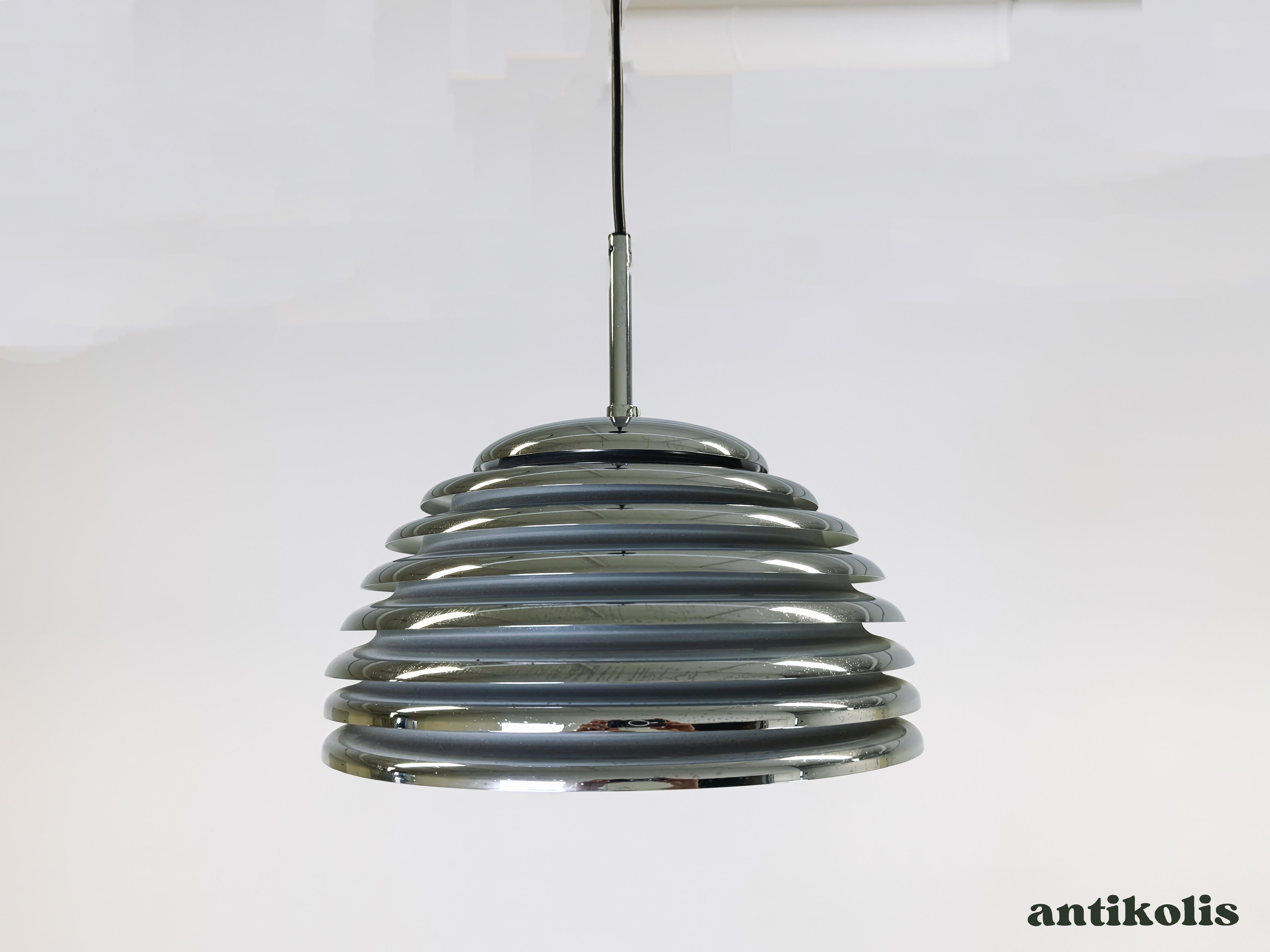 Metal Saturno hanging lamp ceiling light by Kazuo Motozawa for Staff, 1970s model 5635 For Sale