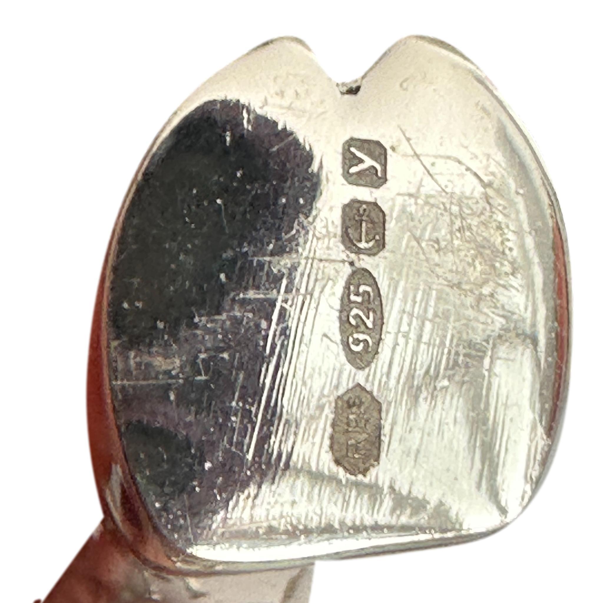 Saturno - Ornamento a forma di Giraffa grande dipinto a mano in argento sterling in vendita 4